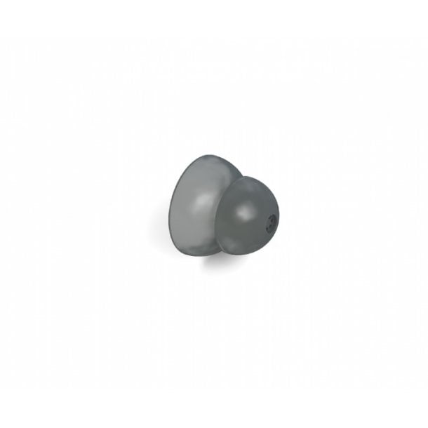 A single SureFit (SF) Power Dome gray silicone earbud tip is shown against a white background. It features a rounded, dome shape with a small central opening.